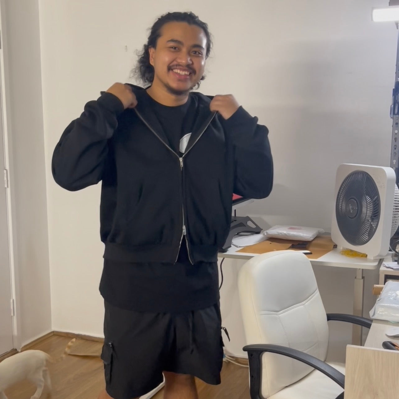 cityevoke zip up hoodie sample arrived