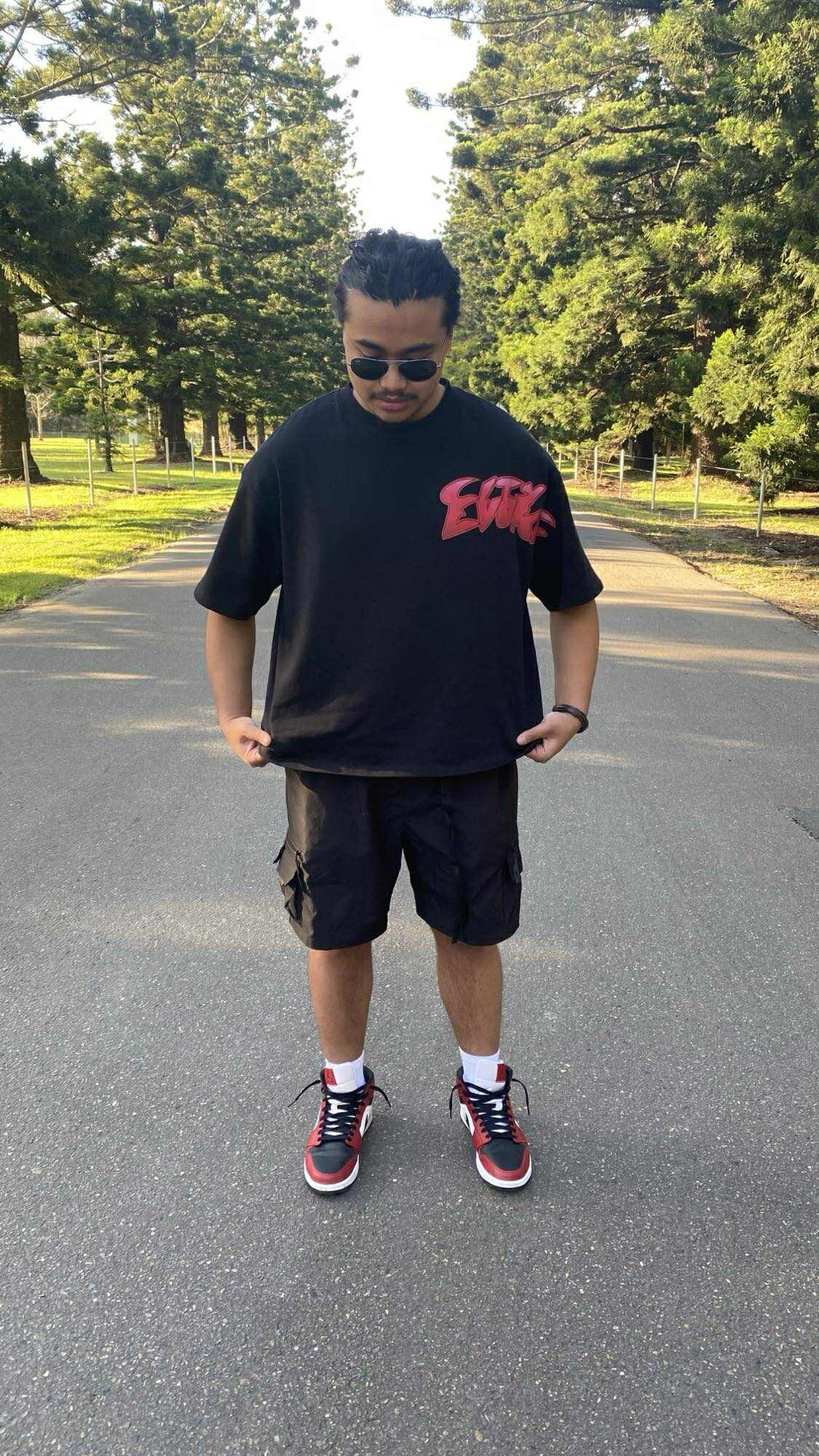 CityEvoke Zira Tee – Neon Dreams Edition (Black) - LIfestyle Front