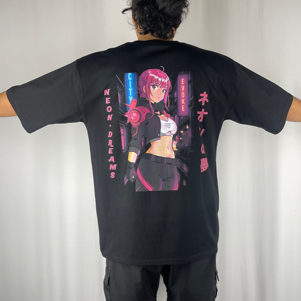 CityEvoke Neon Dreams: Zira T-Shirt (Everyday Fit) back