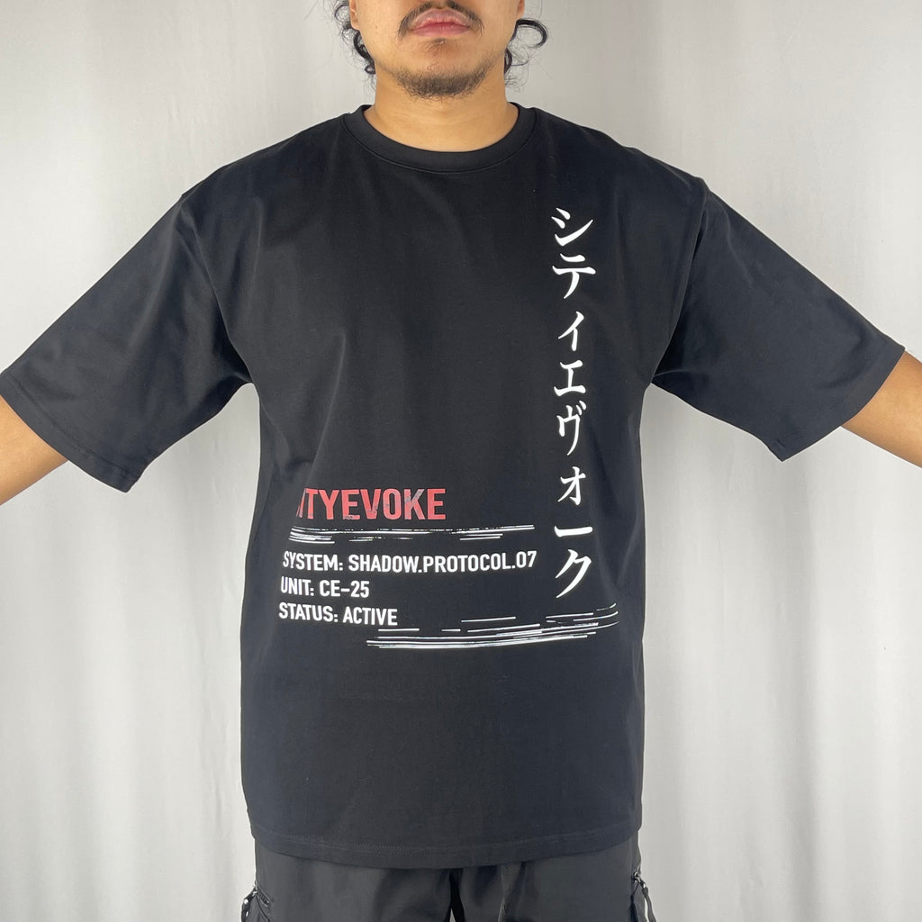 CityEvoke Neon Dreams: Zira T-Shirt (Everyday Fit) front arms wide